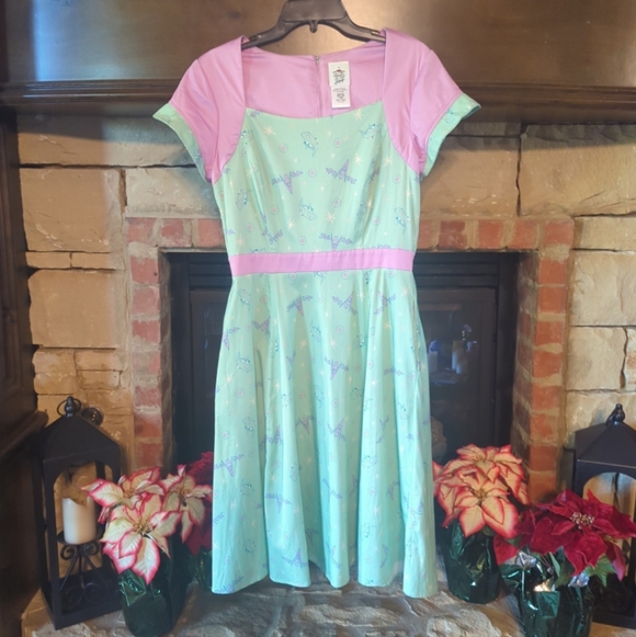 Disney Aqua and Pink Midi Dress - Picture 3 of 8